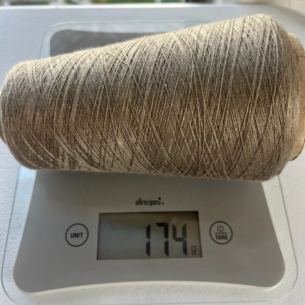 Colourmart Yarn 150g Cone Taupe Yarn 2/56 NM Cobweb WT Cashmere Silk Merino - Picture 5 of 6